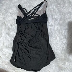 Lululemon black open back tank‎ size 4